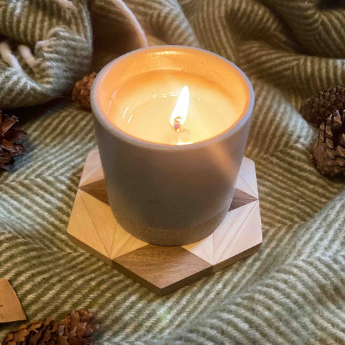 Handmade Hexagon Wooden Coasters (Set of 2 or 4)